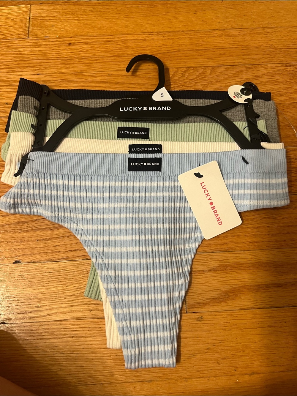 Lucky Brand 5 pair Ribbed Thong Underwear